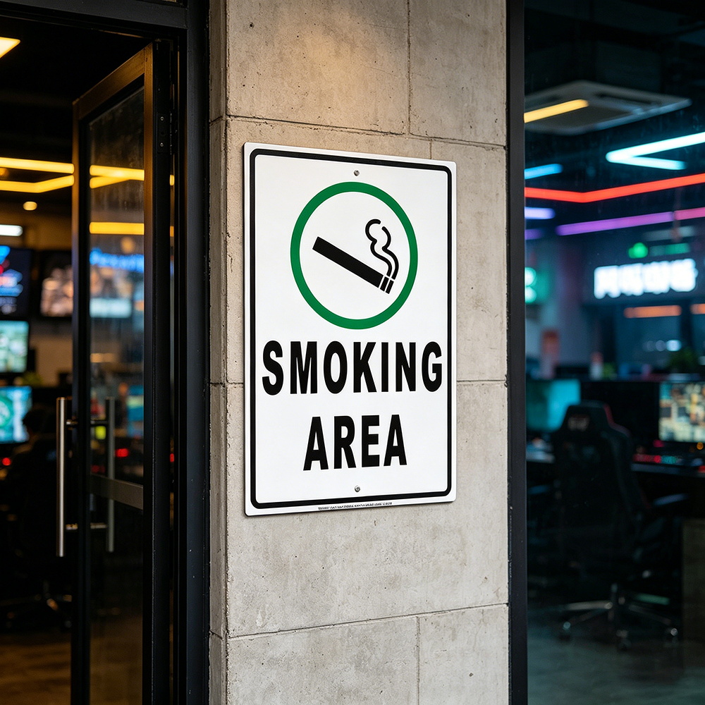 Safety Sign Smoking Vaping All - مراجعة Vaping Store وسعره