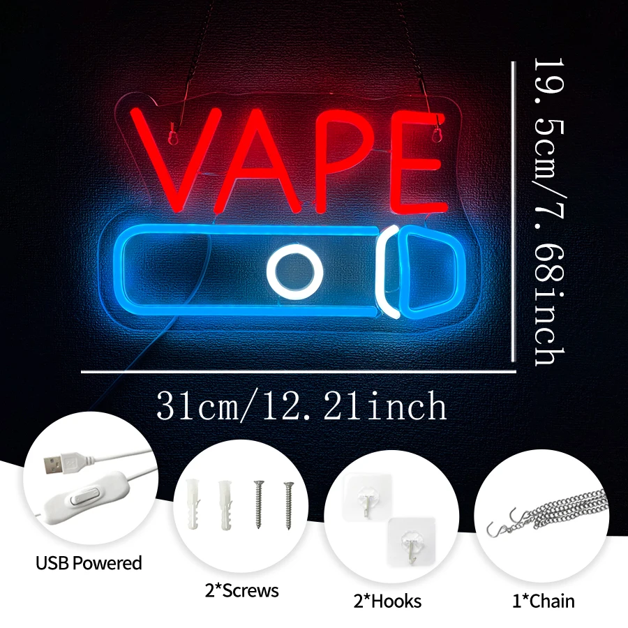LED Neon Lights Business Windo - مراجعة Vaping Store وسعره