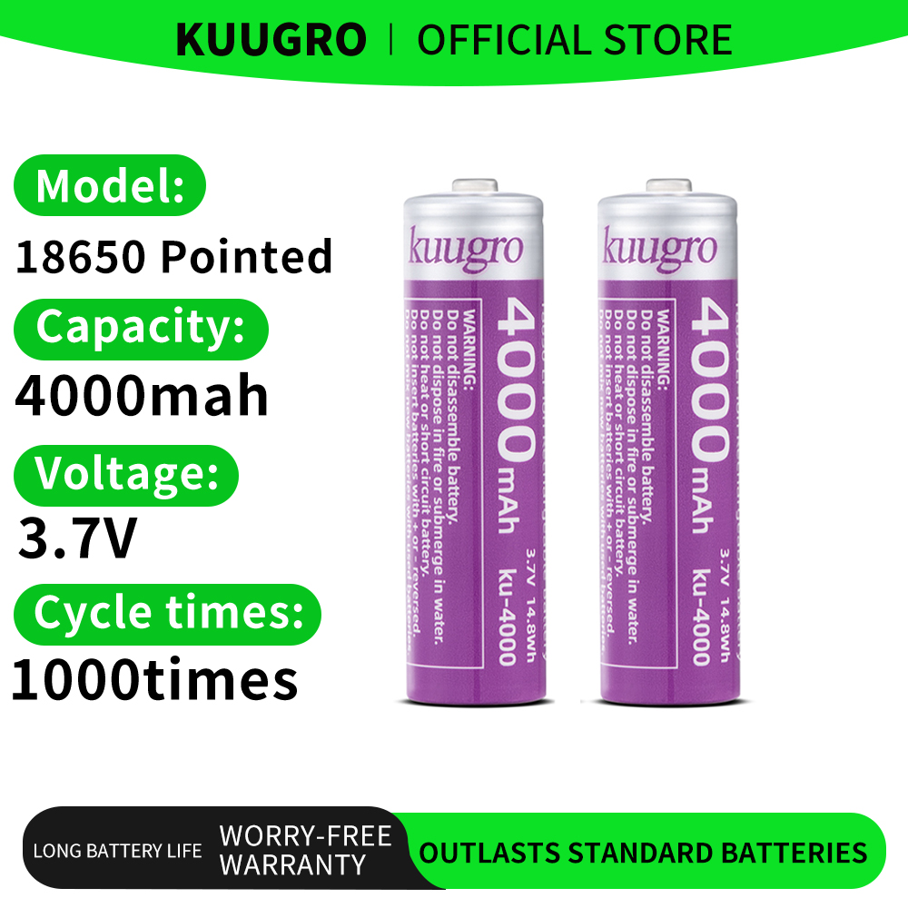 Kuugro 18650 4000mAh Pointed H - مراجعة Vape Battery 18650 وسعره