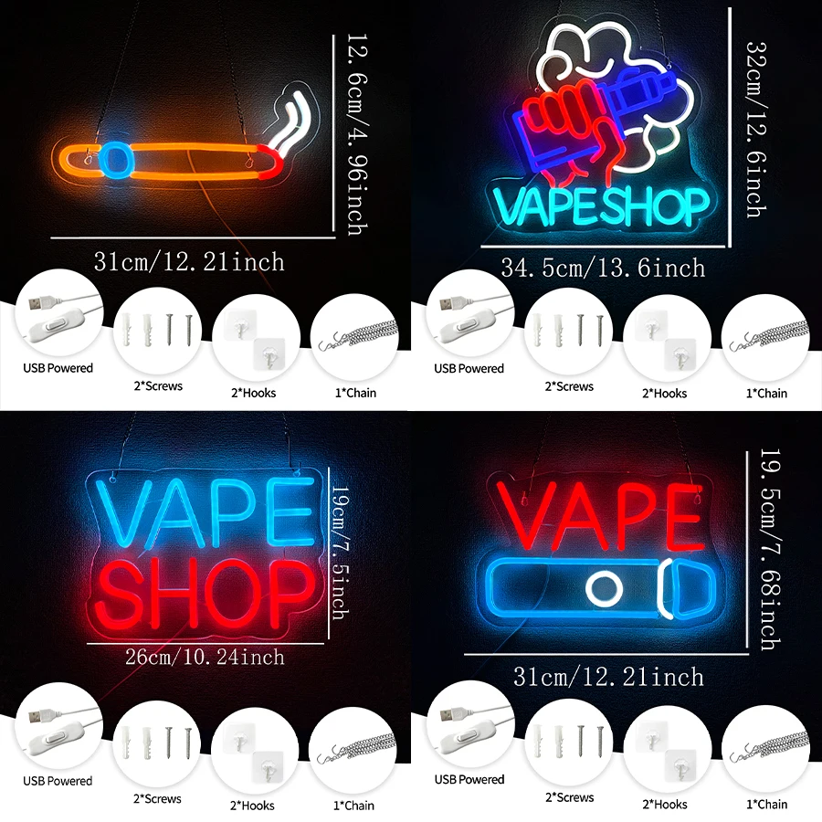 Light Up Sign For Smoke Store, - مراجعة Vaping Store وسعره