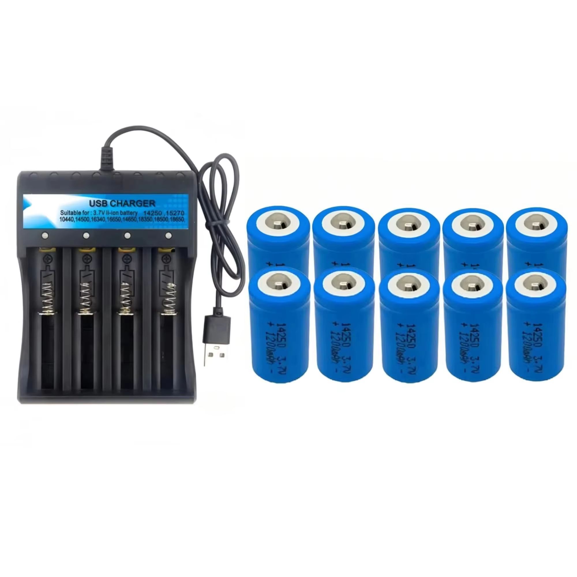 10PCS Quick Charge 14250 3.7V  - مراجعة Quick Vape وسعره