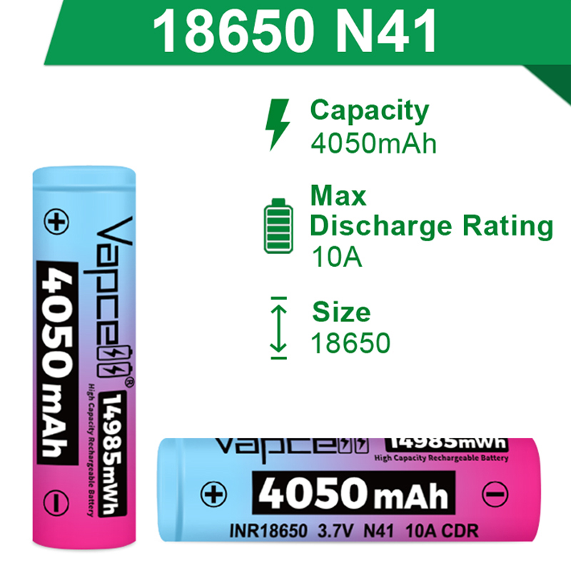 Original Vapcell N41 INR 18650 - مراجعة Vape Battery 18650 وسعره