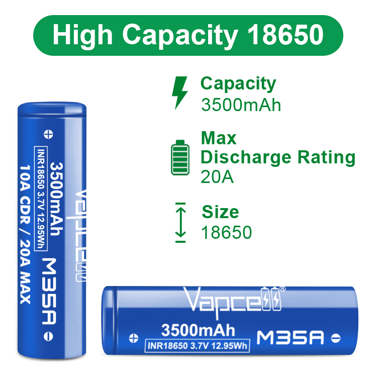 Original Vapcell M35A 18650 M3 - مراجعة Vape Battery 18650 وسعره