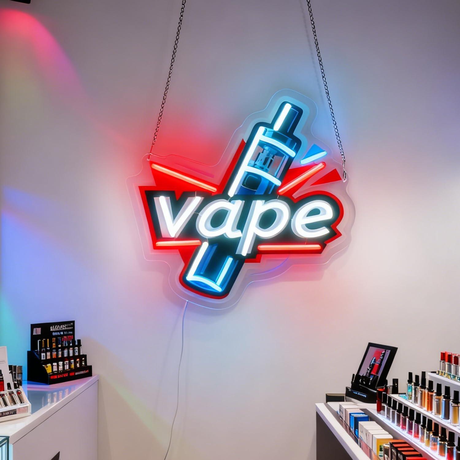 Vape Neon Sign USB Dimmable LE - مراجعة Vaping Store وسعره