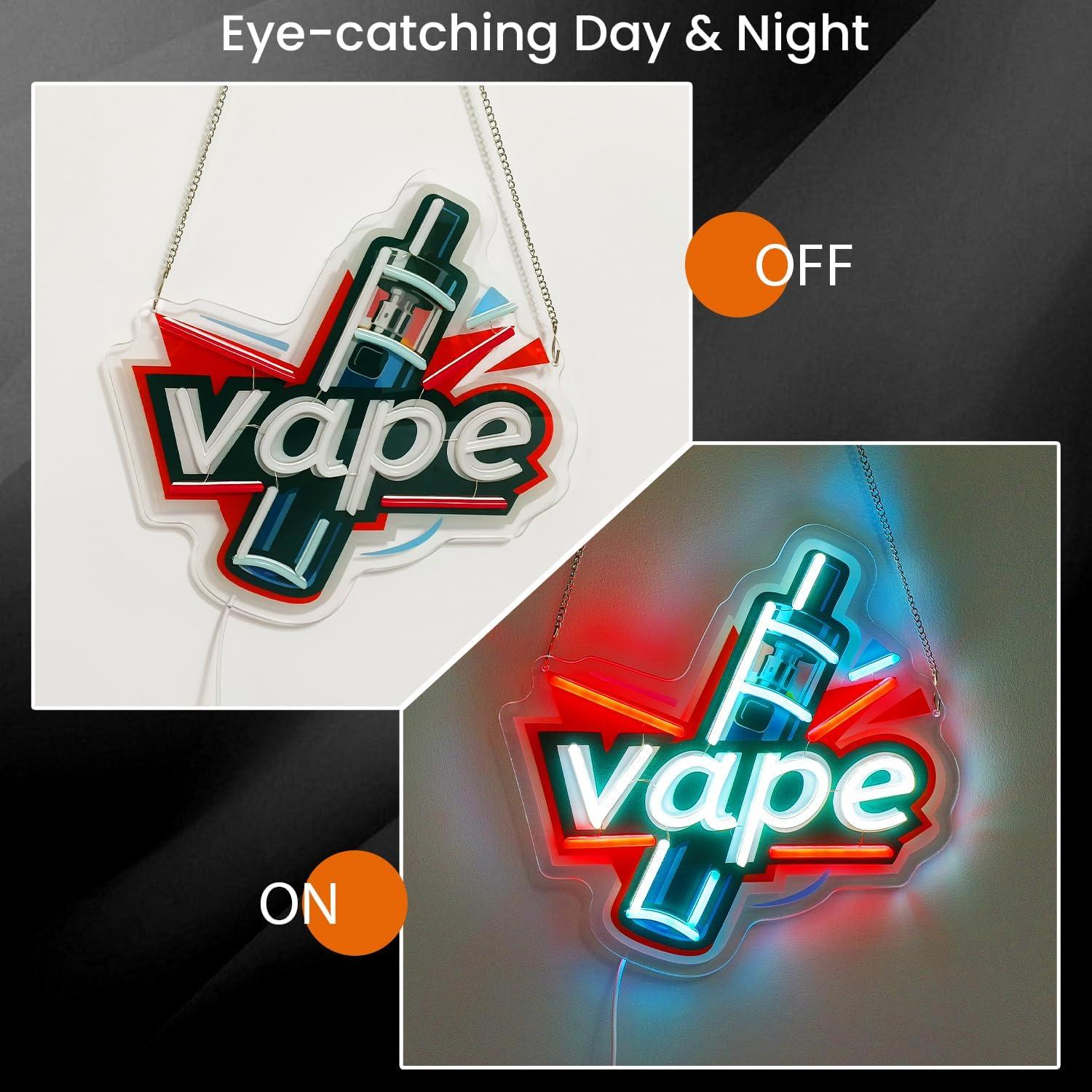 Vape Neon Sign USB Dimmable LE - مراجعة Vaping Store وسعره