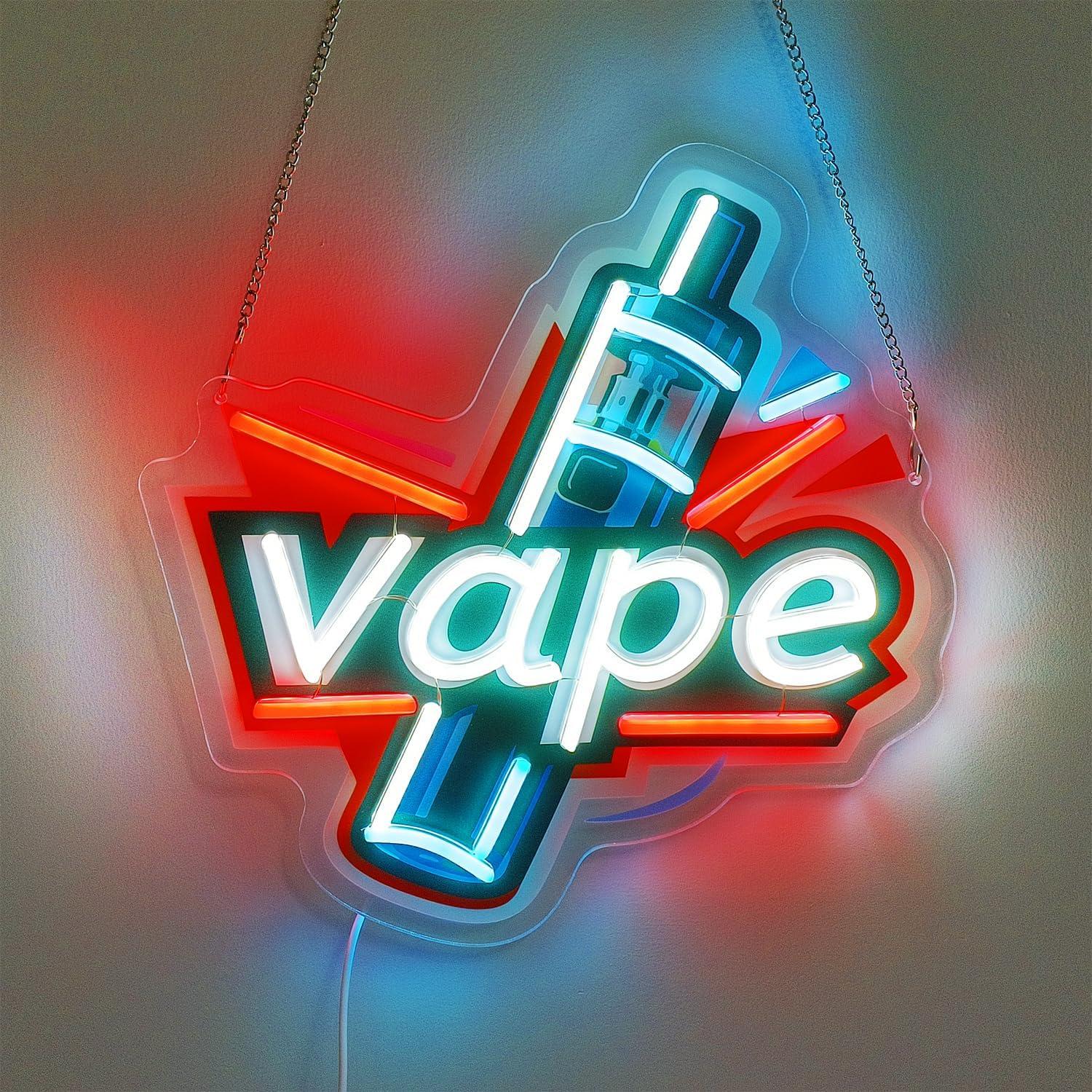 Vape Neon Sign USB Dimmable LE - مراجعة Vaping Store وسعره