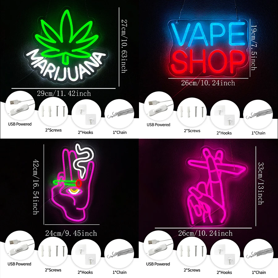 Vape Shop Neon Sign For Wall D - مراجعة Vaping Store وسعره