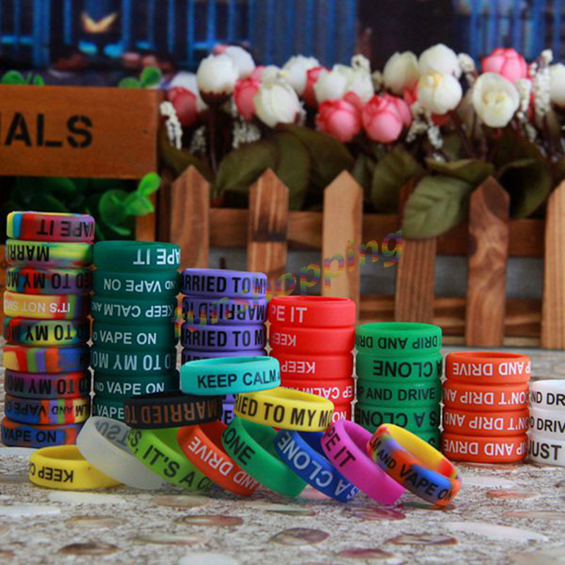 10 pcs / Lot Multi-color Anti- - مراجعة Vape Band Silicone وسعره