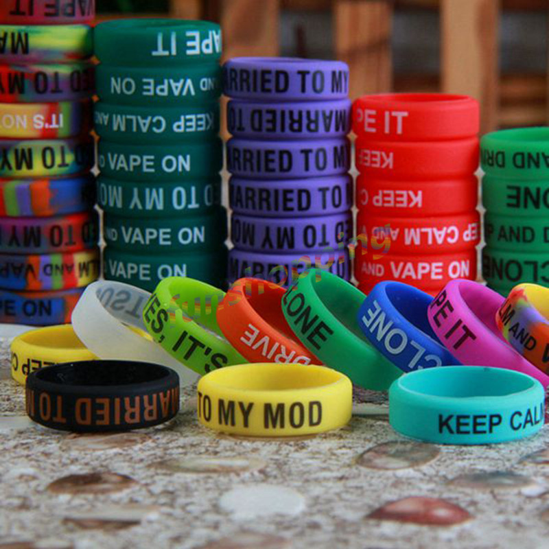 10 pcs / Lot Multi-color Anti- - مراجعة Vape Band Silicone وسعره