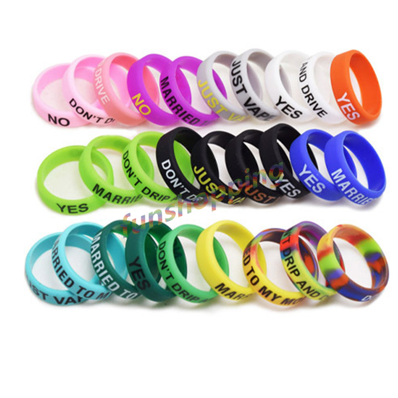 10 pcs / Lot Multi-color Anti- - مراجعة Vape Band Silicone وسعره