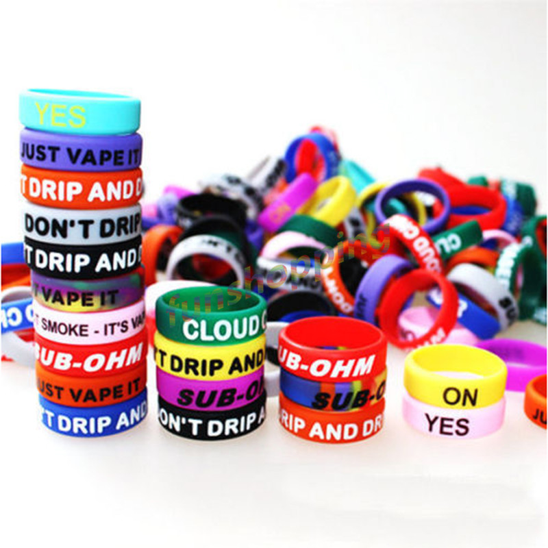 10 pcs / Lot Multi-color Anti- - مراجعة Vape Band Silicone وسعره