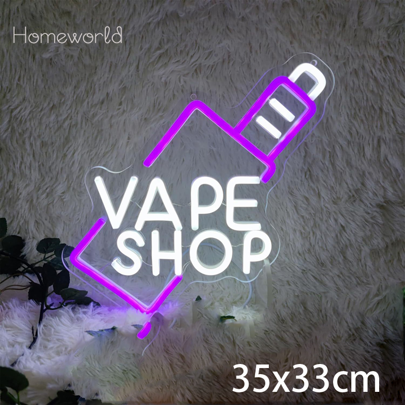 VAPE Shop Neon Sign for Smoke  - مراجعة Vaping Store وسعره