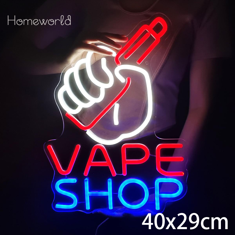 VAPE Shop Neon Sign for Smoke  - مراجعة Vaping Store وسعره