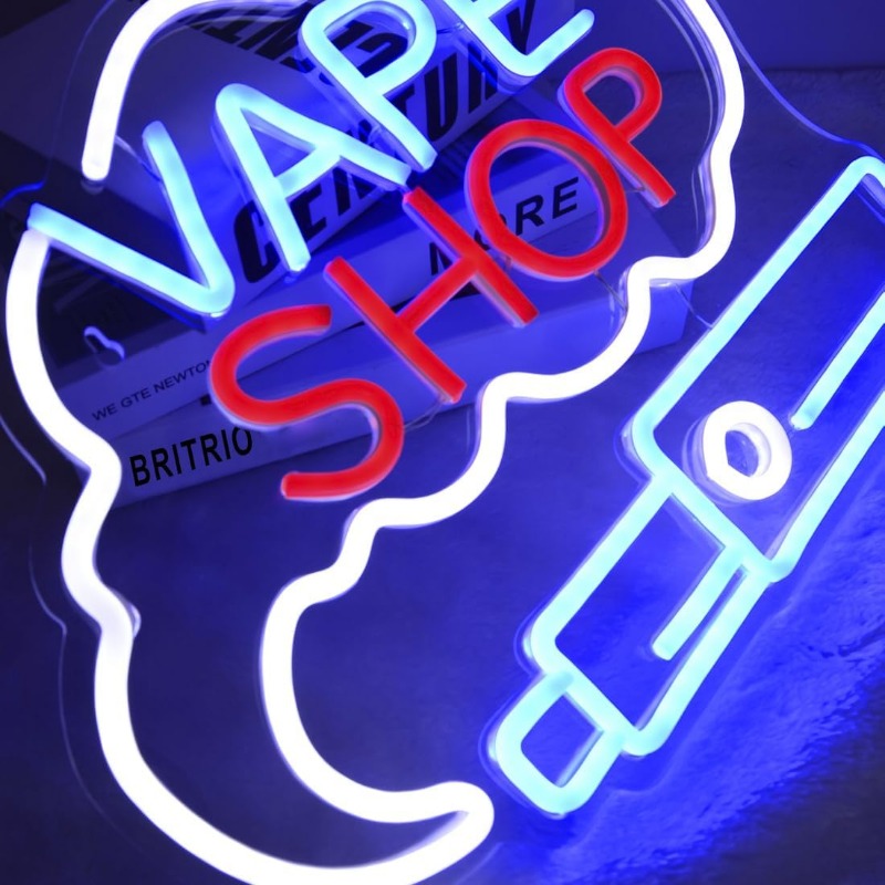 LED VAPE SHOP Smoke Neon Sign  - مراجعة Vaping Store وسعره