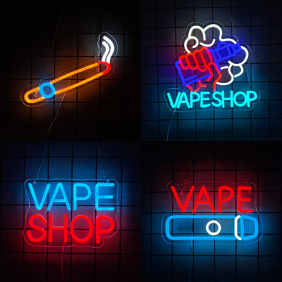 Smoke Series Neon Sign For Wal - مراجعة Vaping Store وسعره