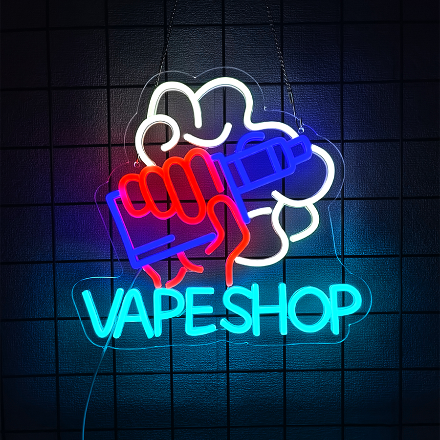 Smoke Series Neon Sign For Wal - مراجعة Vaping Store وسعره