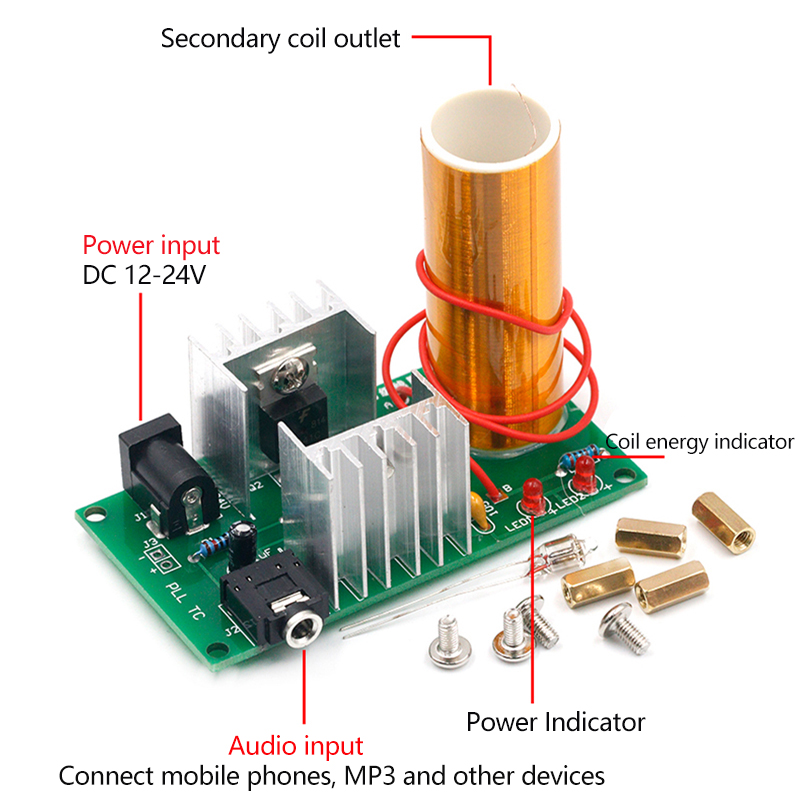 Mini Tesla Coil DIY Electronic - مراجعة Coil Building Kit وسعره