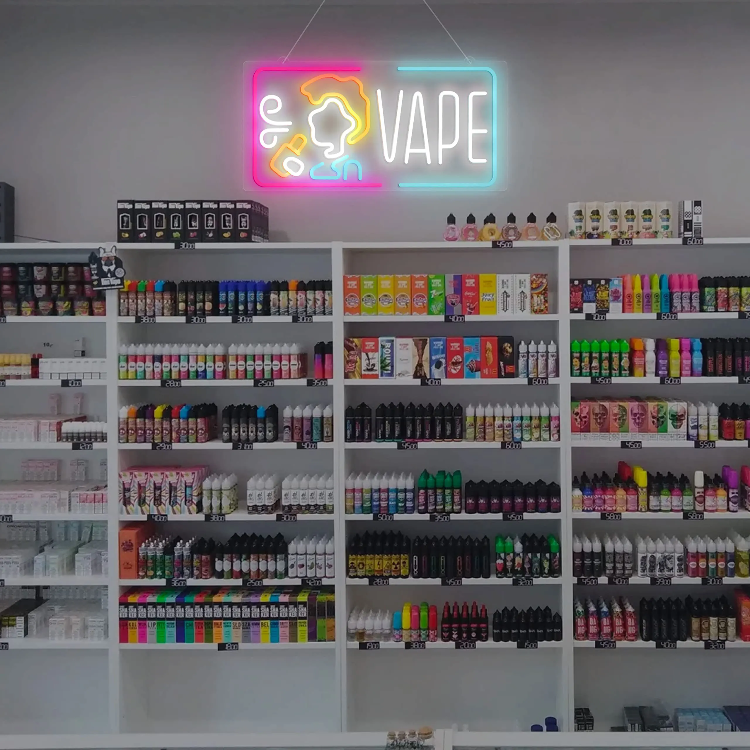 Vape Neon Sign Dimmable Smoke  - مراجعة Vaping Store وسعره