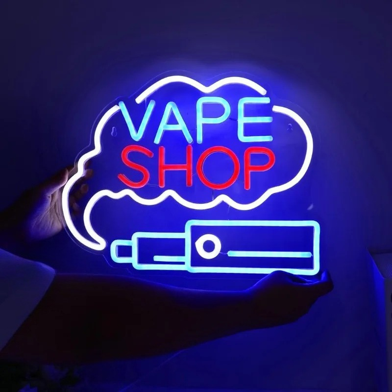 LED VAPE SHOP Smoke Neon Sign  - مراجعة Vaping Store وسعره