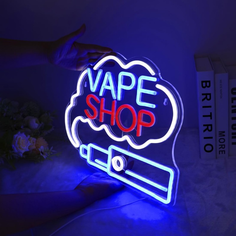LED VAPE SHOP Smoke Neon Sign  - مراجعة Vaping Store وسعره