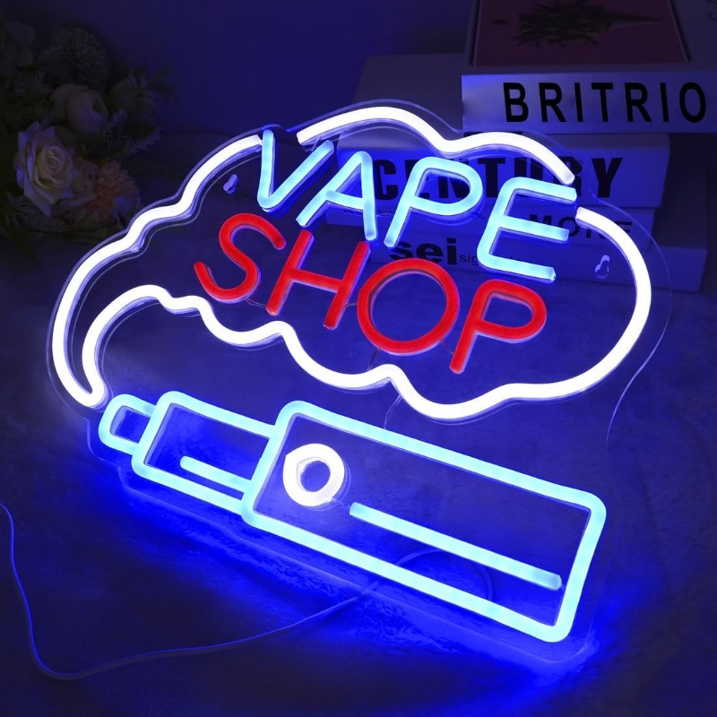 LED VAPE SHOP Smoke Neon Sign  - مراجعة Vaping Store وسعره